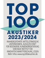 Auszeichnung Top 100 Akustiker